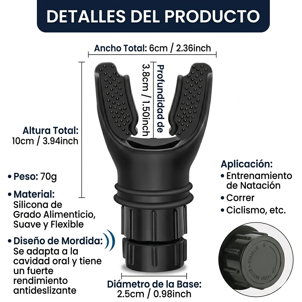 Entrenador Pulmonar con Resistencia Ajustable